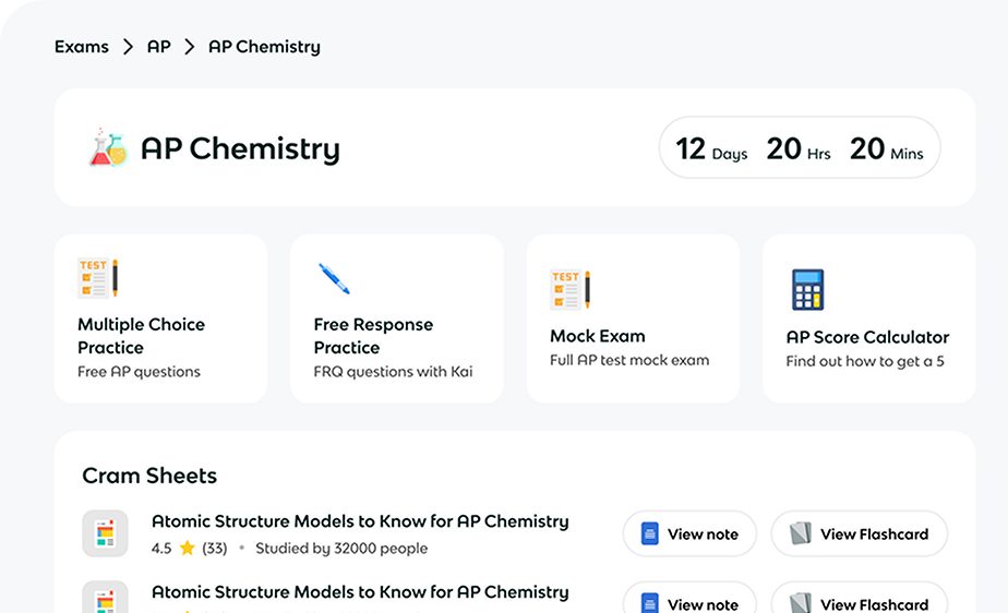 Knowt 化学科目的练习、模拟考试与资料入口